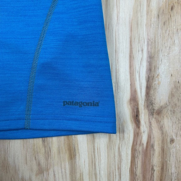 Patagonia Performance SunShade Hoodie Summer Pullover Large Blue - Picture 4 of 12